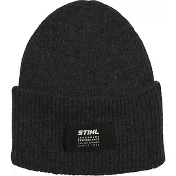 Čepice Čepice OVERSIZED GREY STIHL (04216000234) (Pletená čepice s žebrovanou strukturou je dvakrát přeložená a vyrobená z měkké vlněné směsi. Na přední straně ohrnuté části je tkaný odznak STIHL LEGENDARY PERFORMANCE. K dostání v oranžové a šedé barvě.)