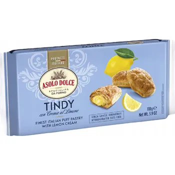 Sušenky Tindy Limone 110g - Asolo Dolce s citronovým krémem, italské