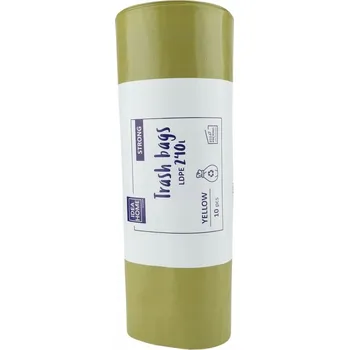 Pytle na odpadky PEVNÉ ŽLUTÉ LDPE VRECKA NA ODPAD 240L 10 Ks