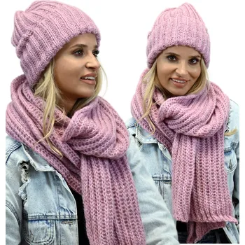 Čepice Alur sada: čepice a šála, univerzální velikost, fialová
