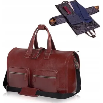 Kabelka Víkendová taška na oblek 2v1 z pravé kůže SOLIER +