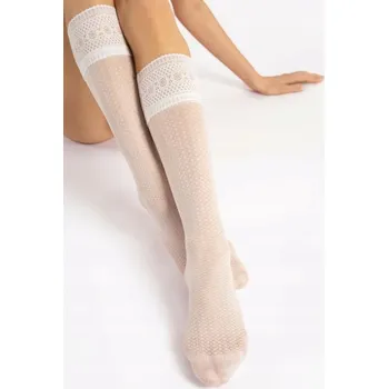 Dámské punčochy FIORE BRAVO Podkolenky 20 DEN UNI / OFF WHITE