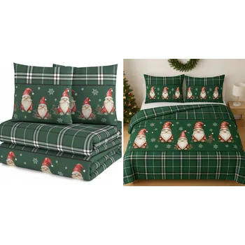 Povlečení Povlečení 160x200 flanelová FLANELA na zimu, teplá měkká mřížka