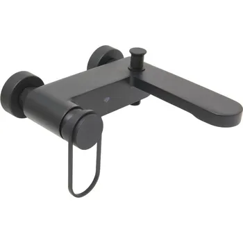 Vodovodní baterie Vanová baterie SAT Fusion bez sprchového setu 150 mm matná černá SATBSFU222KPCC