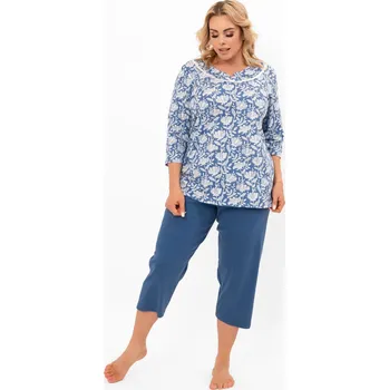 Dámské pyžamo Italian Fashion dámské pyžamo bavlna modré velikost 3XL