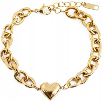 Náramek Dámský zlatý NÁRAMEK OCEL UŠLECHTILÝ, POZLACENÝ