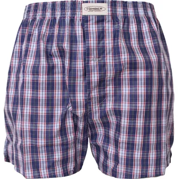 Trenýrky Pánské popelínové trenýrky Climber 3100C50 jeans-red kostička velikost XL-54/56