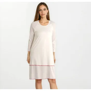 Dámská noční košile TREAT WEAR DÁMSKÁ NOČNÍ KOŠILE JEMNÁ - KAŠMÍR: Smetanová 3XL