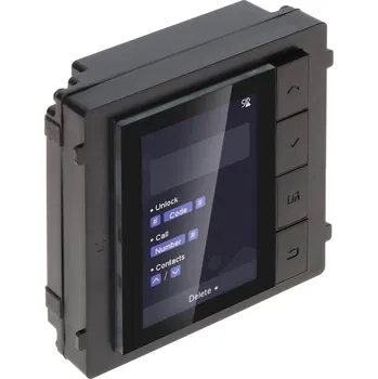 Hikvision DS-KD-DIS Modul, 3,5" LCD displej, 4 podsvícená tlačítka, pro modulární dveřní stanice, IP65 DS-KD-DIS