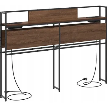 Úložné čelo postele s policí Hnědý dub 140 cm Kompozitní dřevo