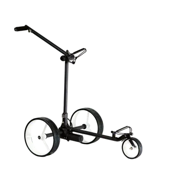 Golfový vozík Davies Caddy SMART Black Matt, bílá kola, baterie 9 Ah, až 27 jamek