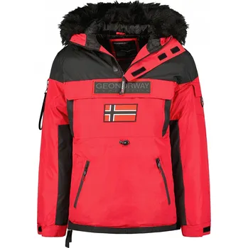 Pánská lyžařská bunda Geographical Norway BRUNO RED červená s kapucí
