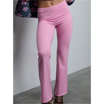 Dámské kalhoty Sinsay - Kalhoty flare - růžová - 437FJ-30X - 437FJ-30X-XL