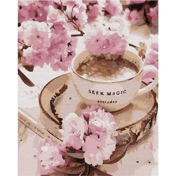 Obraz Obraz k vymalování podle čísel Artnapi Ranní káva 40x50 cm