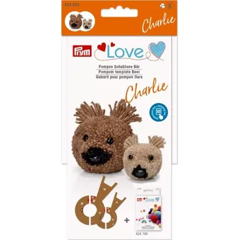 Šablony na zvířecí bambulky - medvěd Charlie Prym Love