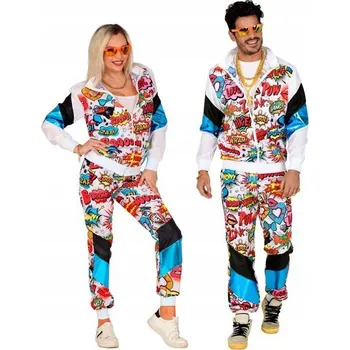 Karnevalový kostým TEPLÁKOVKA KOSTÝM SOUPRAVA POP ART M