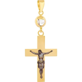 Přívěsek Zlatý přívěsek krucifix Holy - žluté zlato FNN22646PGY