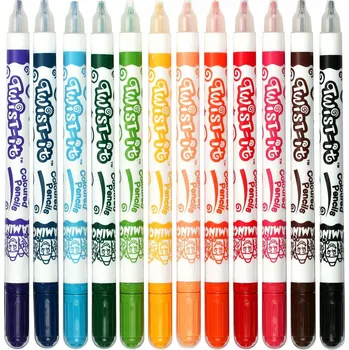 Pastelka Sada pastelky s výsuvnými pastelky 12 barev Flamingo Twist v pouzdro