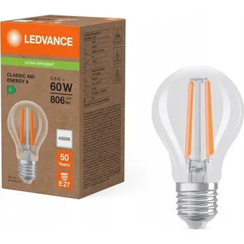 Žárovka LED žárovka E27 A60 3,8W = 60W 806lm 4000K Neutrální bílá 320° Ledvance