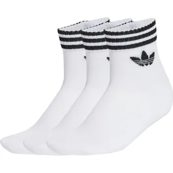 Pánské ponožky Dámské Ponožky adidas 3-Stripes Crew Originals JV7435 bílé, 3 páry, velikost 37-39
