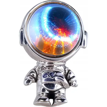 Přívěsek Přívěsek Charm Astronaut stříbro 925 kosmonaut měsíční kámen