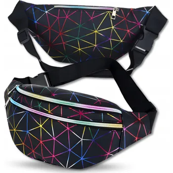 Ledvinka EdiBazzar ledvinka Odrazová geometrická ledvinka černá