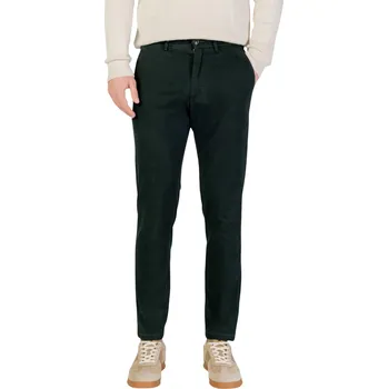 Pánské kalhoty Pánské chino kalhoty Borghese Borghese zelená | krémová 3486806