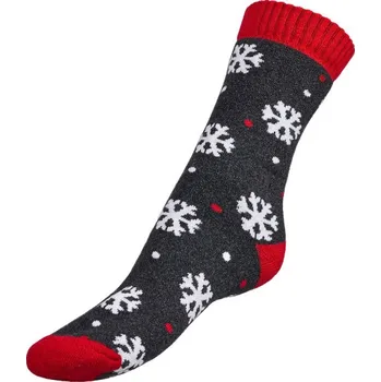 Pánské ponožky Ponožky Termo vločky šedé Šedá,Bílá BX1000948 - 43-46