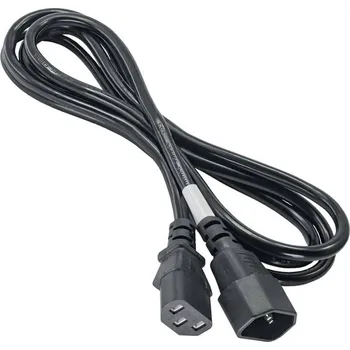 Napájecí kabel Akyga prodlužovací, tří pólový, 1,8 m (AK-PC-03A) černý