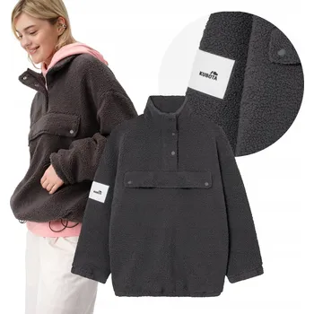 Dámská mikina DÁMSKÁ PODZIMNÍ BUNDA KUBOTA M GRAFITOVÁ CUSHY TEPLÁ MIKINA FLEECOVÁ M