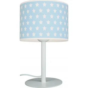 Lampička Noční lampa pro děti, moderní modré stínítko s bílými hvězdičkami, 20 cm