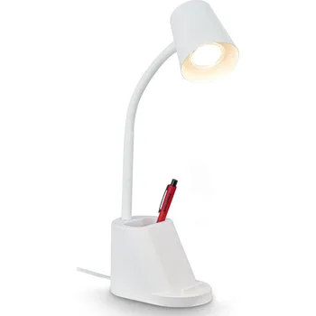 Nástěnné svítidlo BRILONER Pahu lampička na psací stůl, nastavitelné, stojan na tužky, bílá 7534016