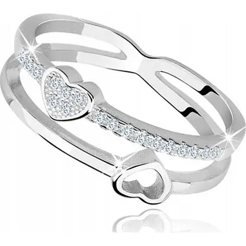 Prsten STŘÍBRNÝ PRSTÝNEK MENNICA BYDGOSKA MINT SRDCE VELIKOST 18