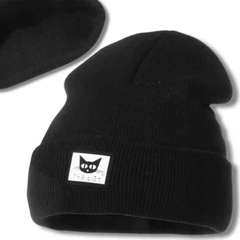 Čepice EdiBazzar zimní čepice beanie černá, univerzální velikost