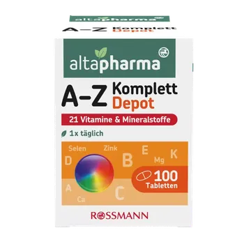 altapharma Tablety s vitamíny a minerálními látkami A-Z Depot, doplněk stravy 100 ks