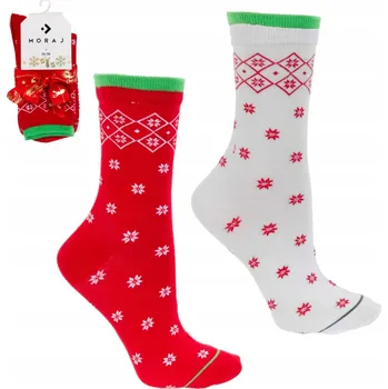 Pánské ponožky 2-BALENÍ Vánoční ponožky s mašlí Moraj Mikulášské 35-38