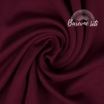 Metráž Teplákovina MÁSLOVÁ Bordó 300g (E) 160 cm