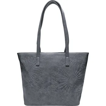 Kabelka Tmavě šedá dámská kabelka přes rameno se vzorem Luela