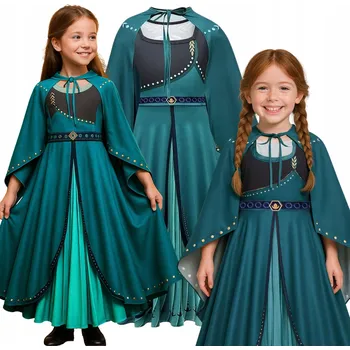 Karnevalový kostým KOSTÝM KOSTÝM ANNA LEDOVÉ KRÁLOVSTVÍ PRINCEZNA KARNEVALOVÝ PLES ŠATY 152