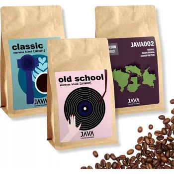 Káva Káva zrnková Arabica Java Coffee Roasters Sada Dark Roast trio 3x250g 750 g