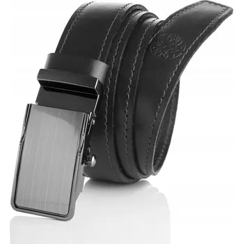 Opasek KOŽENÝ OPASEK Pánský Betlewski černý s automatickou sponou