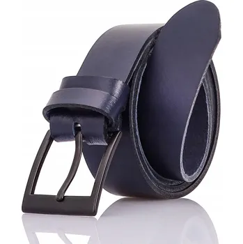 Opasek Pánský kožený Pásek ke kalhotám s černou matnou přezkou Arius