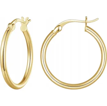 Náušnice Kulaté kruhové Náušnice ze zlata, Stříbro 925, velké 24 mm