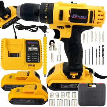 Vrtačka Aku Vrtačka Příklepový akumulátorový 36v 4.0ah Li-ion 2 rychlostní stupně Led