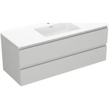 Koupelnový nábytek Mexen Orio szafka łazienkowa 120 cm z umywalką Otis, 2 szuflady, szara mat/biała mat - 91A10-12047-2-BFF62-W18M01