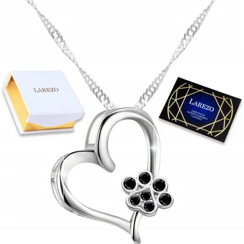 Náhrdelník Stříbrný Náhrdelník Psí Tlapka Kočičí Tlapka Zirkony Pes Kočka STŘÍBRO 925