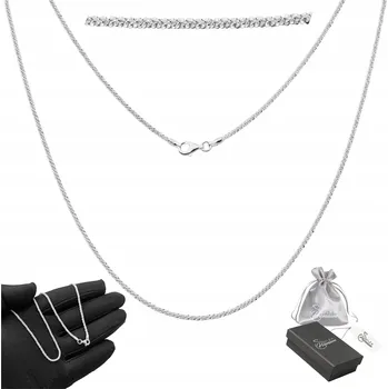 Náhrdelník Stříbro Řetízek ryzost 925 Elegantní náhrdelník se sedmikráskami a Sněhová Vločka vločkou | 55 cm x 2 mm