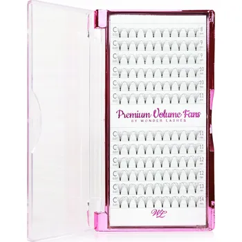 Umělé řasy Řasy pro prodlužování Wonder Lashes Premium Volume Fans 6D C 0,07 mix