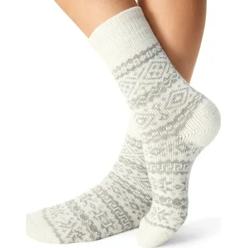 Oblečení a móda Vlnka Ponožky s ovčí vlnou Merino s norským vzorem šedá velikost ponožek 43-46