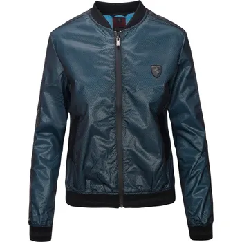 Dámská bunda Ferrari dámská sportovní bunda černo-tyrkysová 42536 L